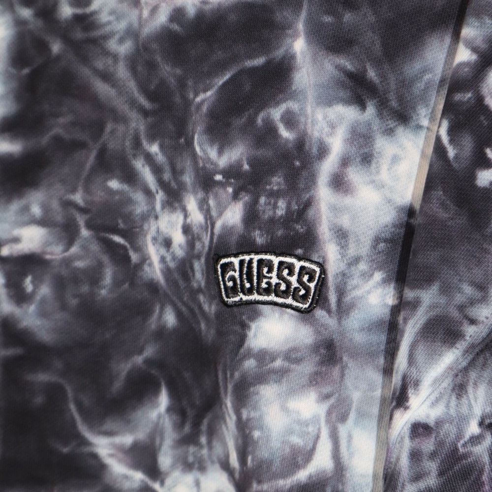 DEADSTOCK GUESS Men's Anslem Tie-dyed Fleece Sweatshirt In Green Size Medium - Picture 5 of 8